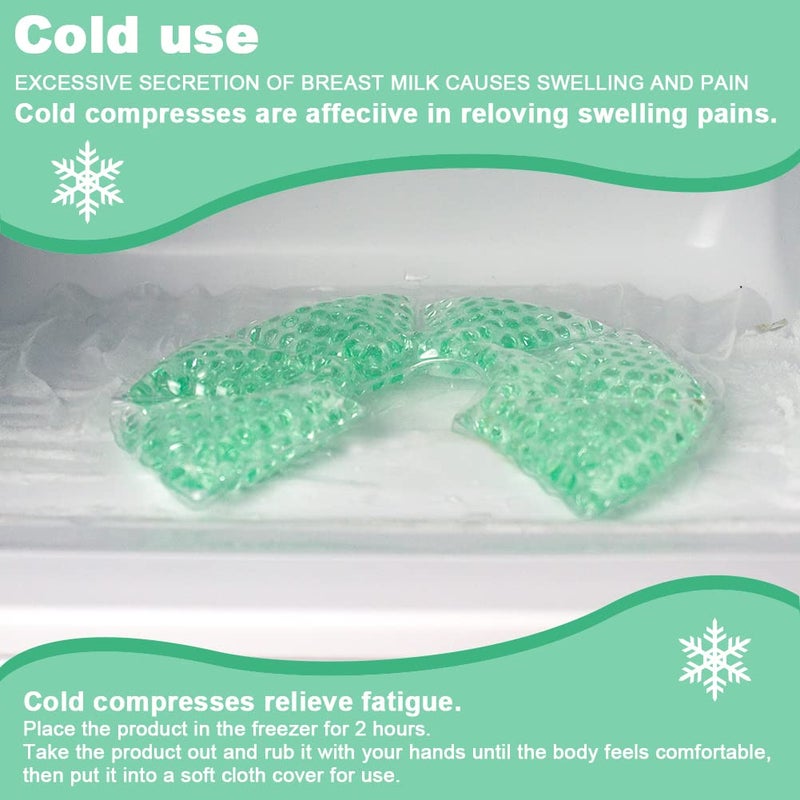 CONBELLA Hot Cold Gel Bead Breast Therapy Pack,Breast Ice Packs for Breastfeeding,Relief for Breastfeeding,Nursing Pain, Mastitis,Engorgement,Plugged Ducts, Boost Milk Let-Down & Production (#8 Blue) - Image 3